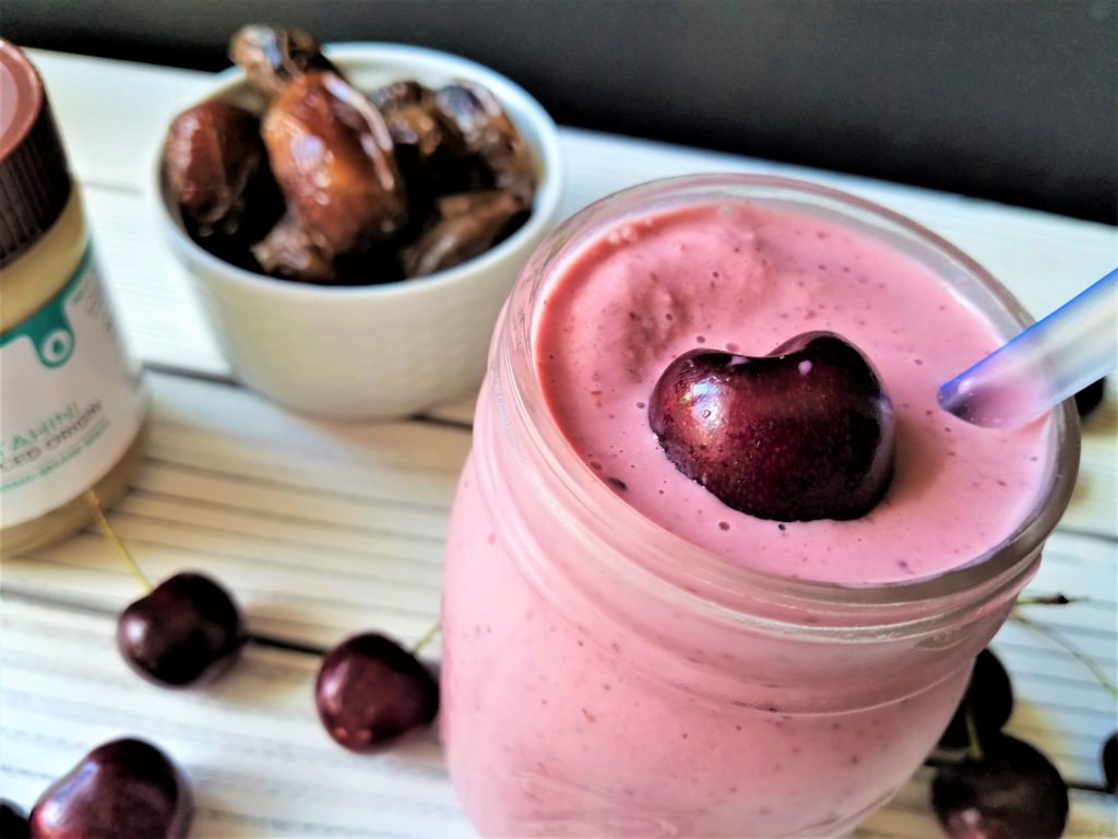 cherry tahini date smoothie