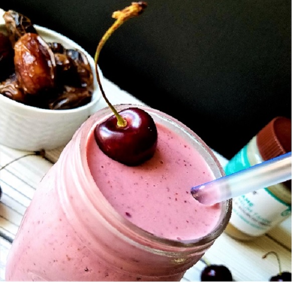 cherry tahini date smoothie