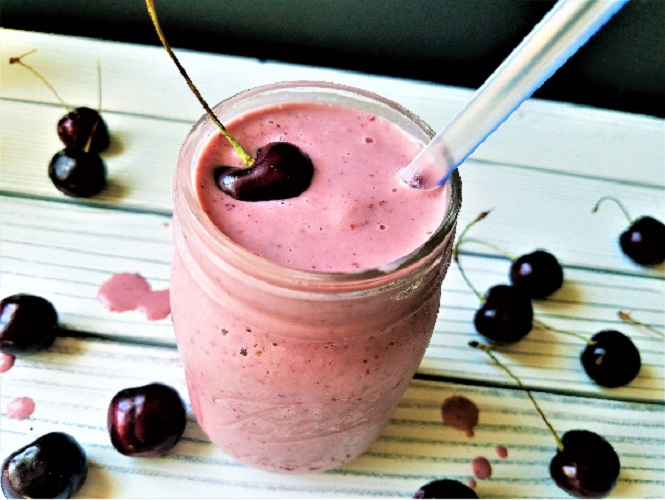 cherry tahini date smoothie