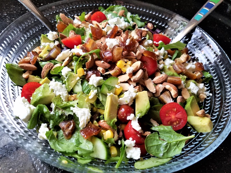 midwest salad with serving spoons